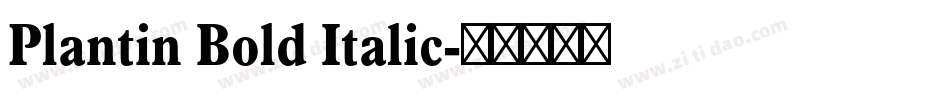 Plantin Bold Italic字体转换